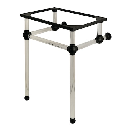 Kingston Brass Templeton 24" x 20-3/8" x 33-3/16" Acrylic Console Sink Legs, Black VAH282033MB